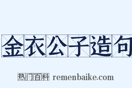 金衣公子造句是什么意思的图片